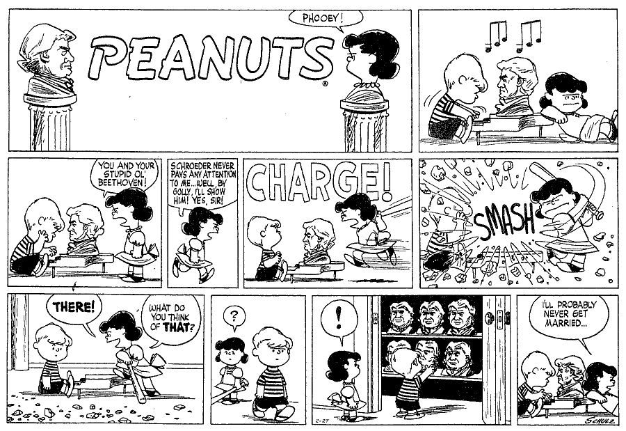 Meg and I have this Peanuts strip taped to the fridge: