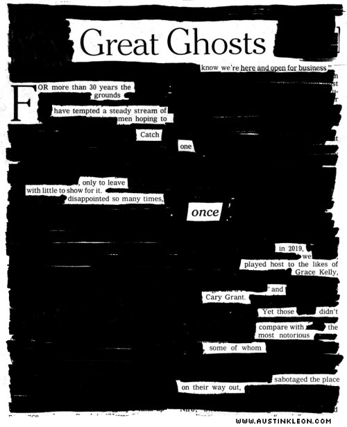 great ghosts / know we're here / and open for business