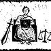 PROCESS: LADY JUSTICE WITH A LAPTOP