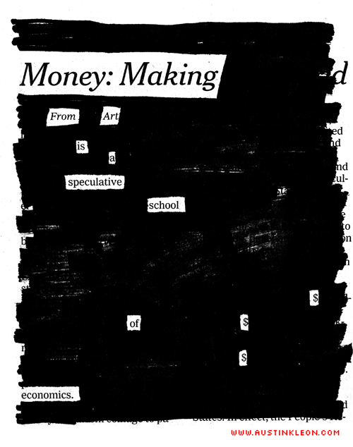 money-making from art / is a speculative school of economics