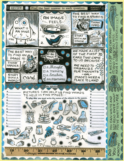 page from Lynda Barry's What It Is, asking What is an image?