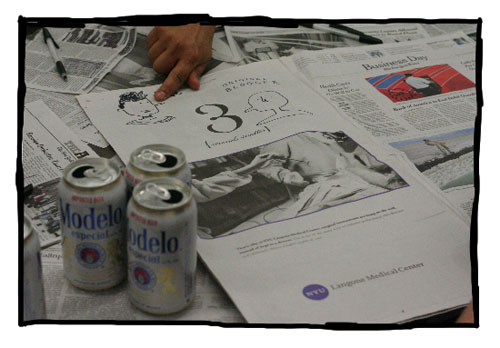 beer and newspapers