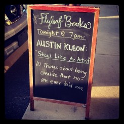 flyleaf books chalkboard